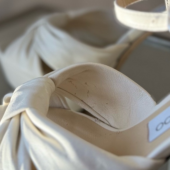 Like new Jimmy Choo Heloise 120MM Leather Platform Sandals $995 38.5 - Picture 14 of 16